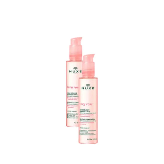 Nuxe Very Rose Gentle Make-up Remover Oil, Pack of 2 x 150 ml