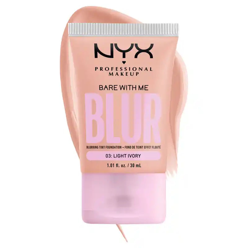 Nyx Bare With Me Blur Skin Tint, Blurring Foundation, Matte Finish, Shade Light Ivory , 30 ml