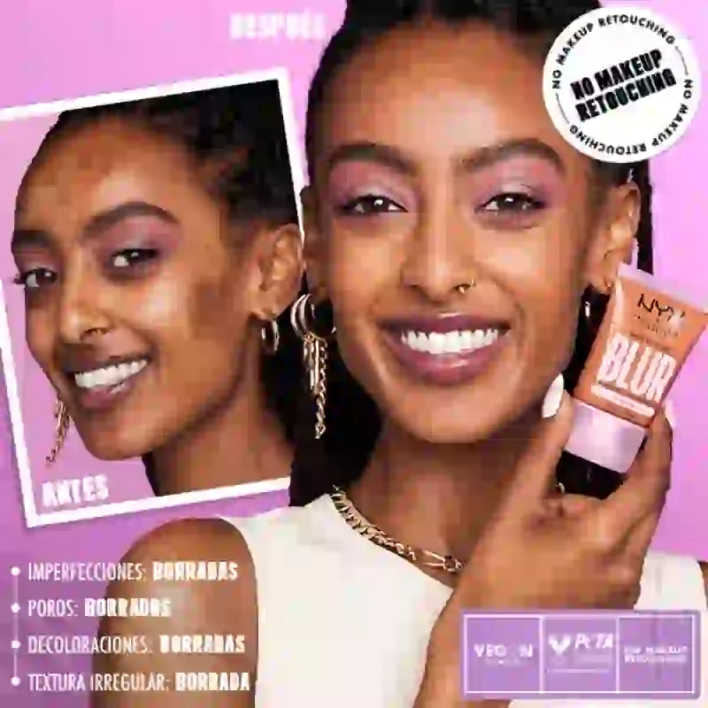 Nyx Bare With Me Blur Skin Tint, Blurring Foundation, Matte, Shade Rich 21 , 30 ml