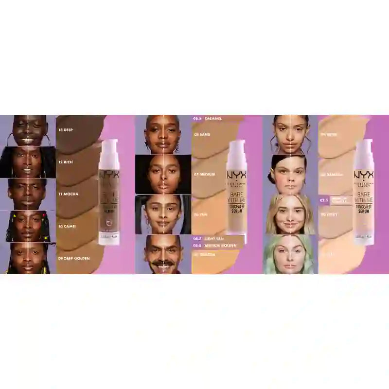 Nyx Bare With Me Serum Concealer, Golden Shade. Vegan Formula , 9.6 ml