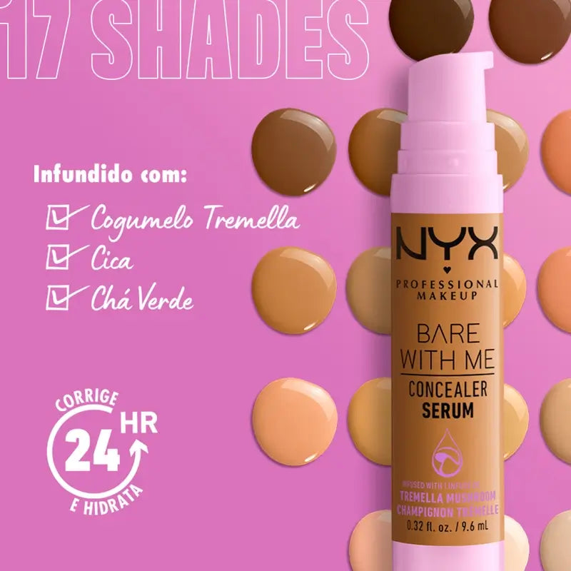 Nyx Bare With Me Serum Concelear Shade Medium Gold , 9,6 ml
