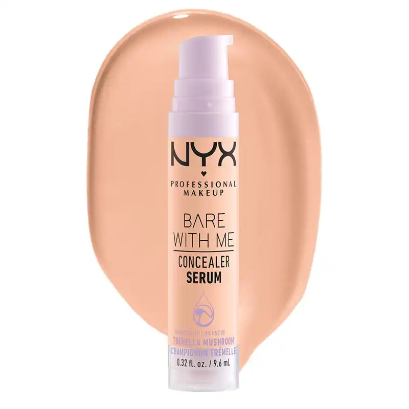 Nyx Bare With Me Serum Concelear, Shade Medium Vanilla. Vegan Formula. Available in 12 shades. , 9.6 ml
