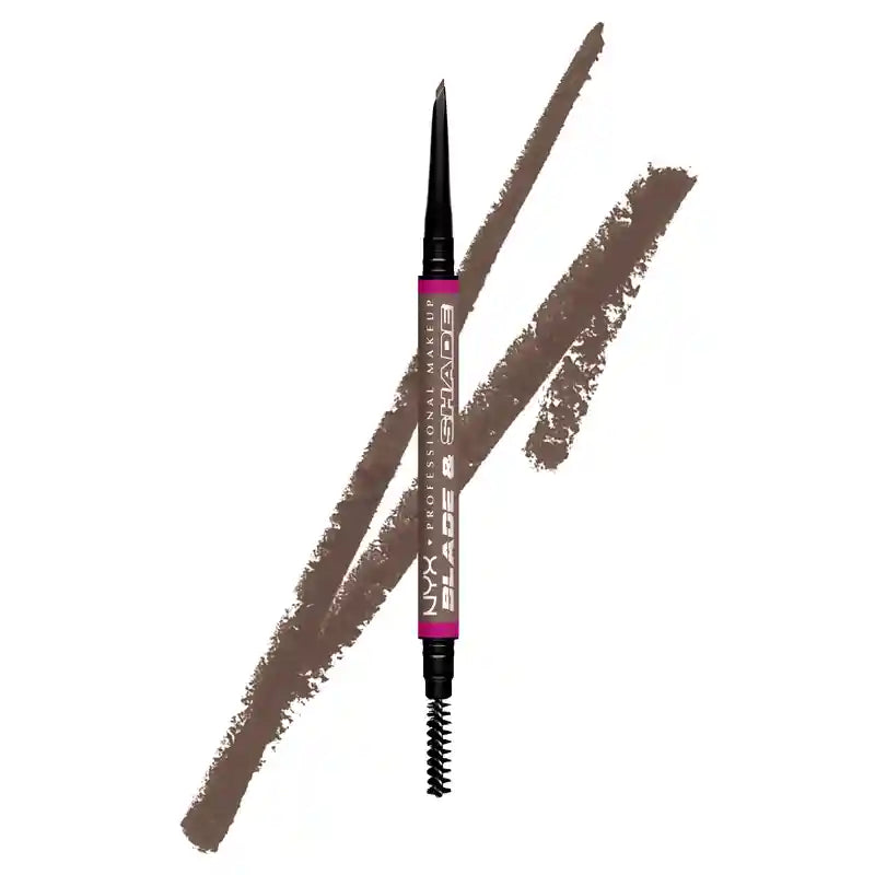 Nyx Blade & Shade Double-Ended Eyebrow Pencil, Cool Ash Brown 03 , 0.06 grams