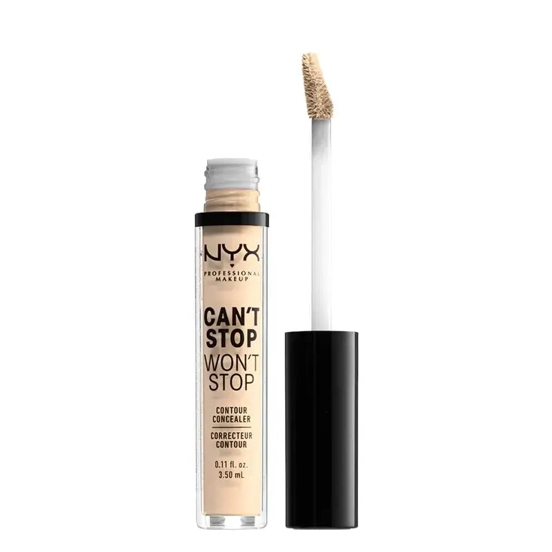 Nyx Can'T Stop Won'T Stop Noncomedogenic Concealer Shade 1 Pale For Fair Skin , 3,5 ml