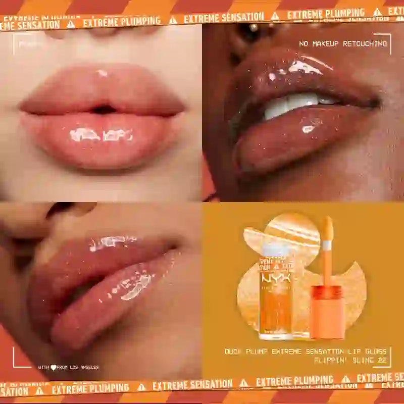 Nyx Duck Plump High Pigment Lip Gloss Glitter Gold 22 , 7 ml