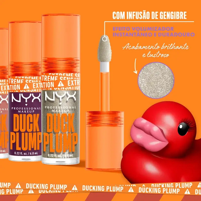Nyx Duck Plump High Pigment Lip Gloss Volumising Gloss Glitter Silver 20 , 7 ml