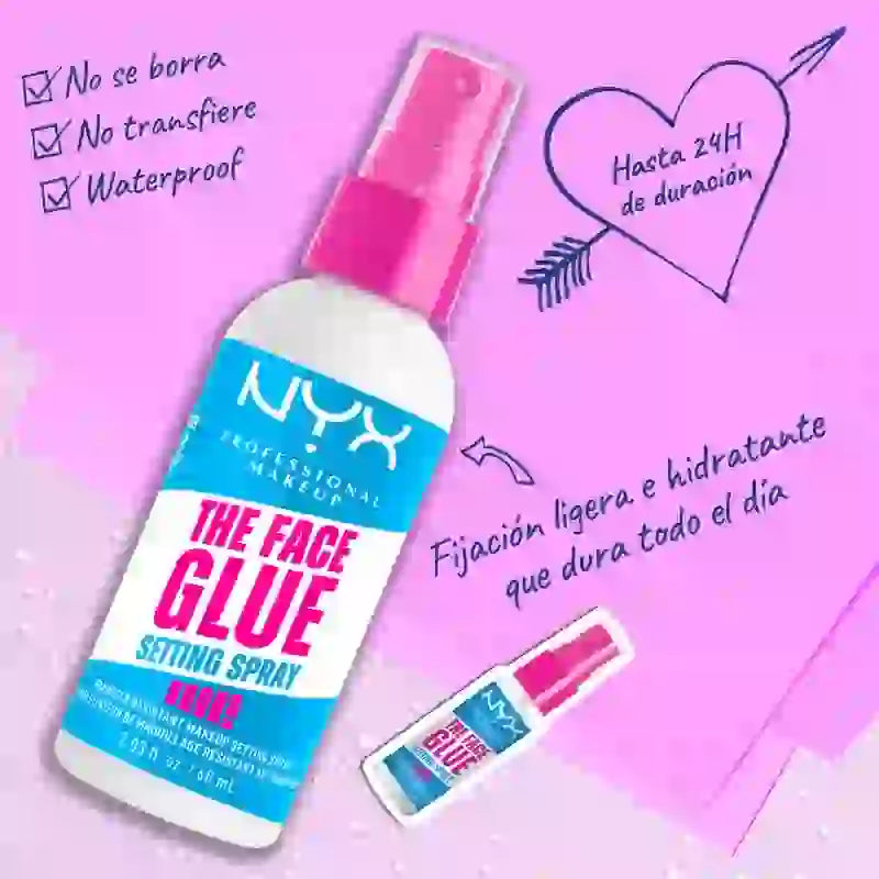 Nyx Face Glue Setting Spray, Long Lasting Resistant Setting Spray , 60 ml