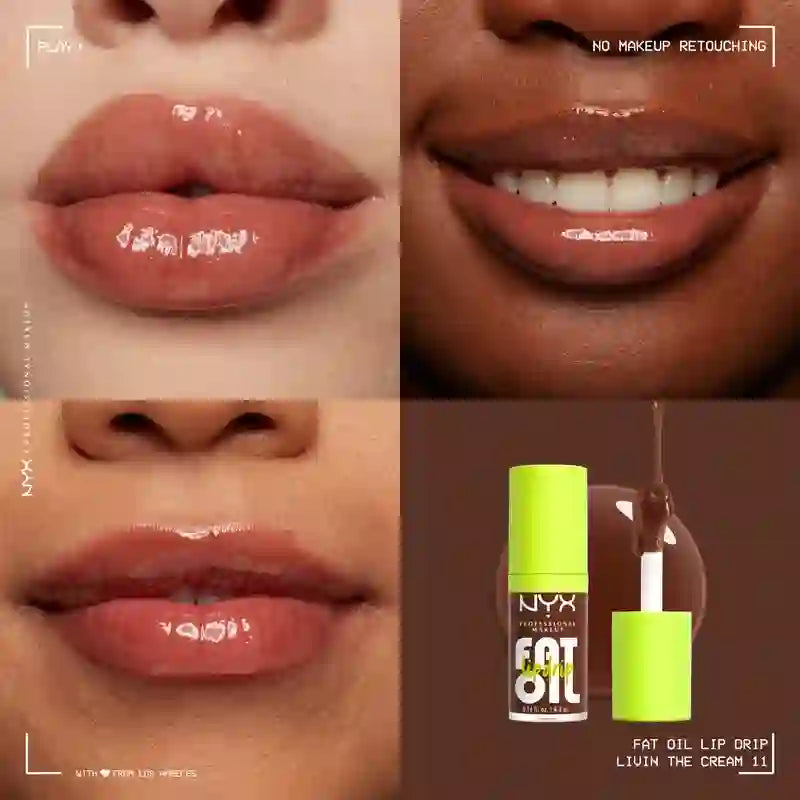 Nyx Fat Oil Lip Drip Lip Oil, Shade Livin The Cream , 4,8 ml