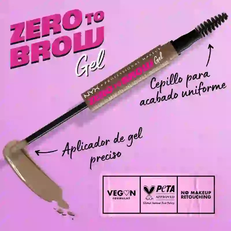 Nyx Long Lasting Brow Filler Gel Zero To Brow. Shade Espresso. , 1 pcs.