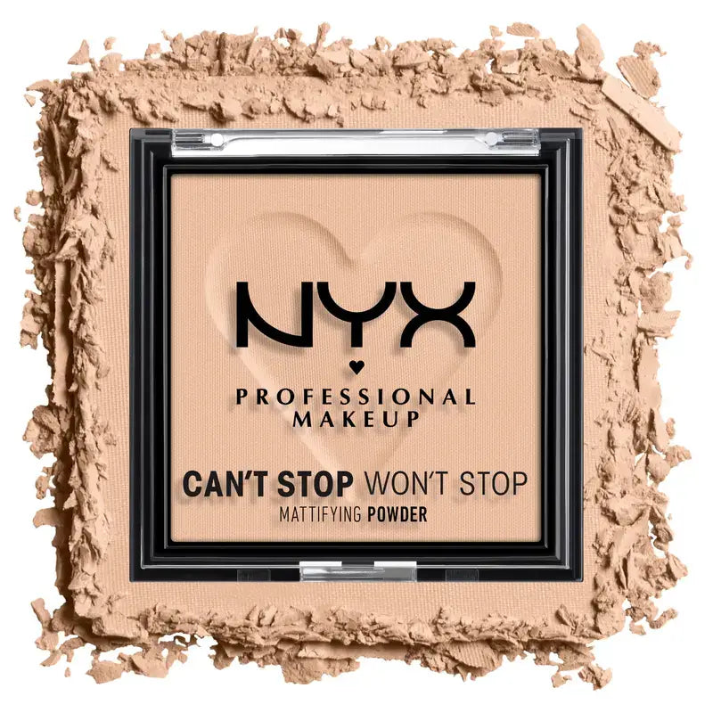 Nyx Professional Mattifying Powder Can'T Stop Won'T Stop Shade 03 Light-Medium , 6 gr