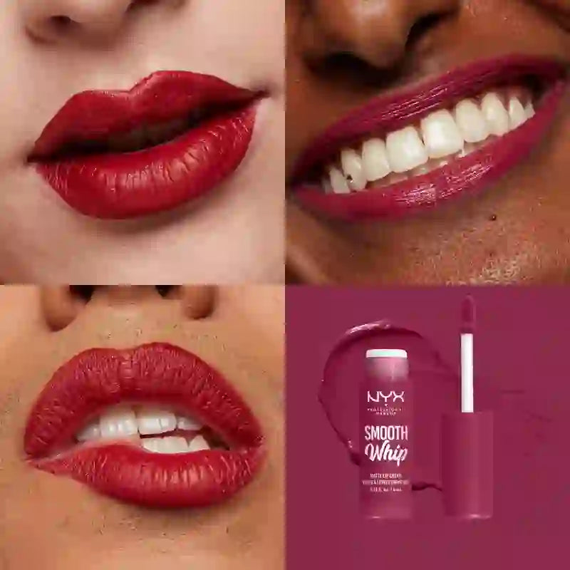 Nyx Smooth Whip Matte Lip Cream, Creamy Liquid Lipstick, Matte, Shade Fuzzy Slippers 08 , 4 ml