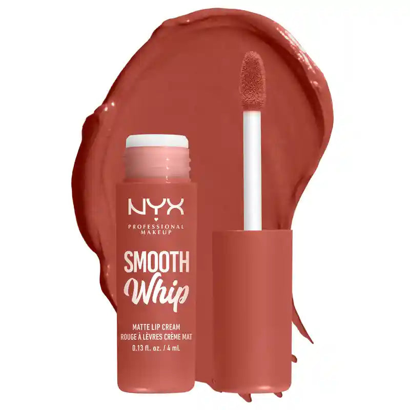 Nyx Smooth Whip Matte Lip Cream, Creamy Liquid Lipstick, Matte, Shade Pushin , 4 ml