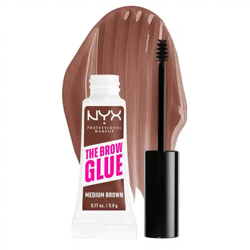Nyx The Brow Glue, Long Lasting Brow Gel, Shade 02 Medium Brown , 5 gr
