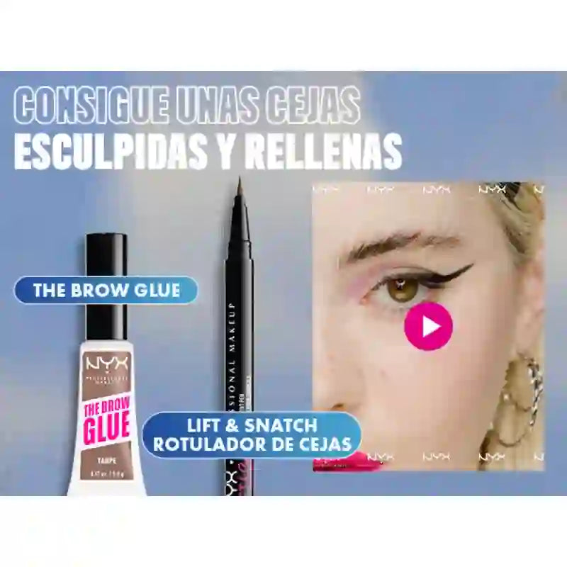 Nyx The Brow Glue, Long Lasting Brow Glue Gel, Shade Black Brown , 5 g