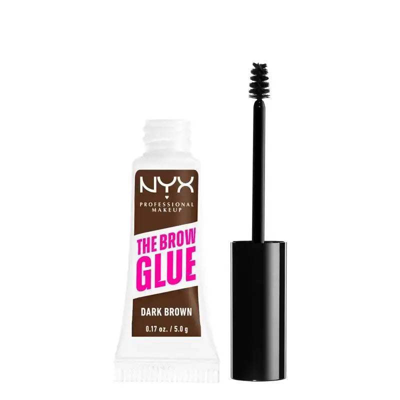 Nyx The Brow Glue, Long Lasting Brow Glue Gel, Shade 03 Dark Brown , 5 gr