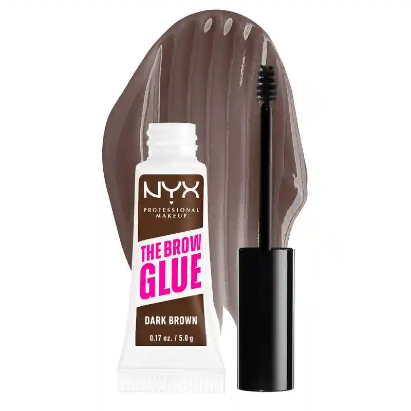 Nyx The Brow Glue, Long Lasting Brow Glue Gel, Shade 03 Dark Brown , 5 gr