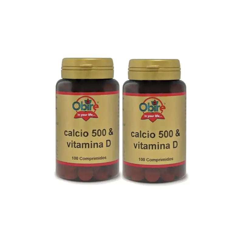 Obire Calcium 500 + Vitamin D, Pack of 2 x 100 tablets