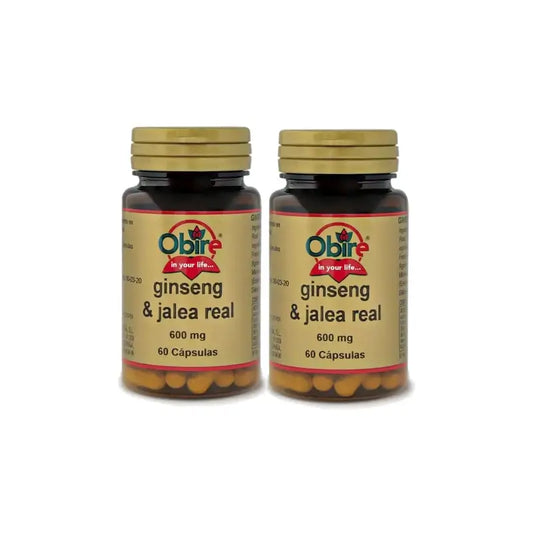 Obire Ginseng & Royal Jelly, Pack of 2 x 60 capsules