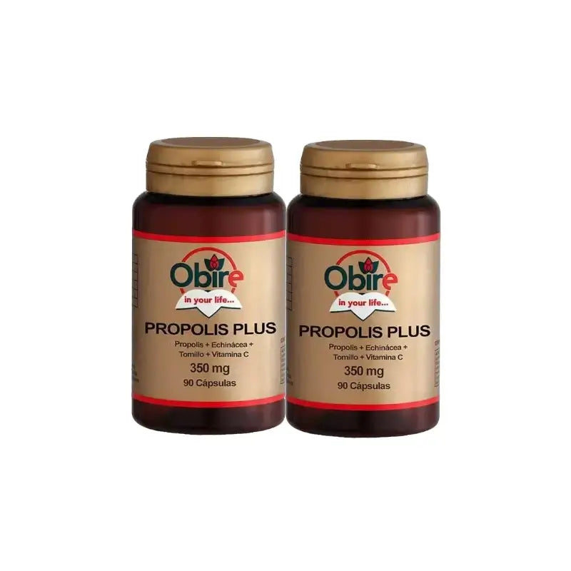 Obire Propolis Plus (Propol+Echinol+Thyme), Pack of 2 x 90 capsules