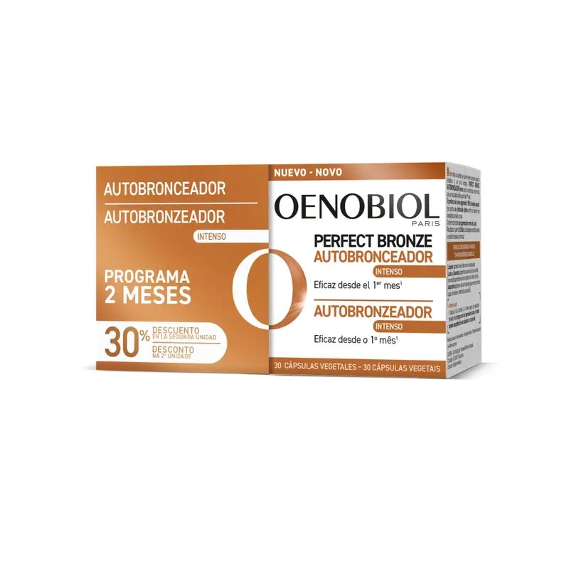 Oenobiol Perfect Bronze Golden Glow Self-Tanner, 2x30 caps