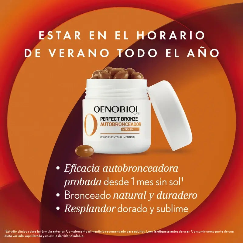 Oenobiol Perfect Bronze Golden Glow Self-Tanner, 2x30 caps