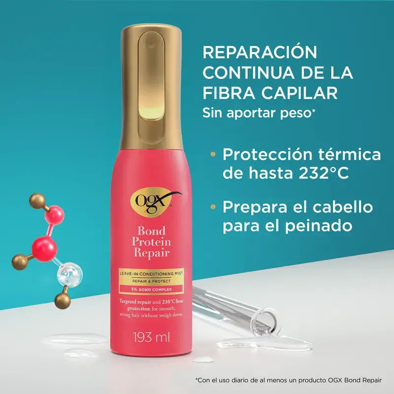 Ogx Bond Repair Leave-In Conditioner, Thermal Protection Spray, Hair Repair, 193 Ml
