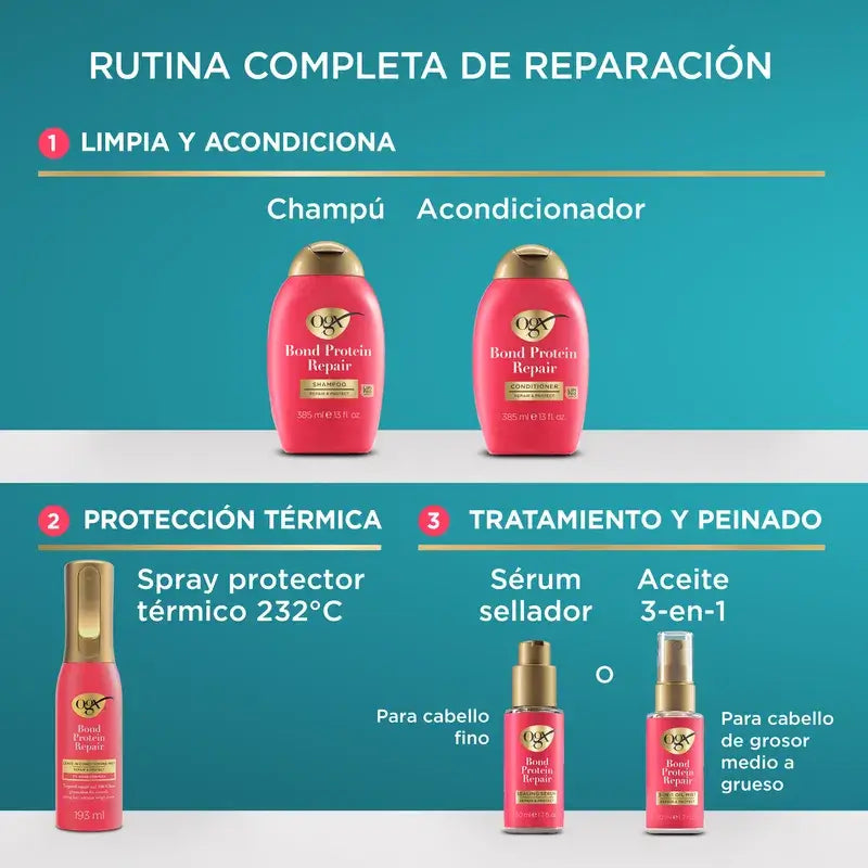 Ogx Bond Repair Leave-In Conditioner, Thermal Protection Spray, Hair Repair, 193 Ml