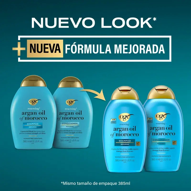 OGX Moroccan Argan Oil Shampoo, Dry & Damaged Hair, 385ml