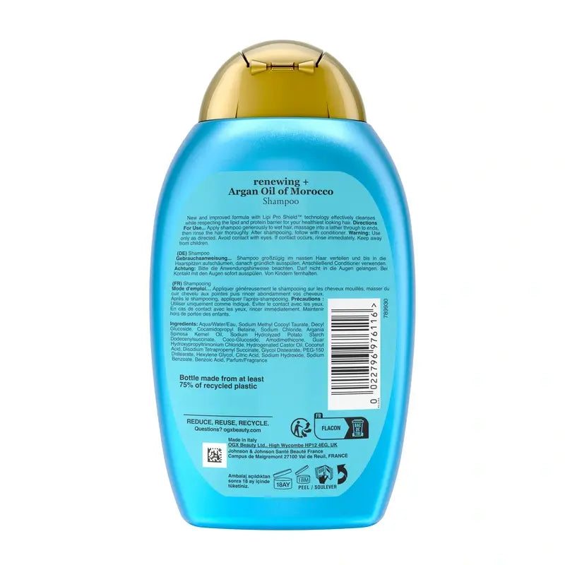 OGX Moroccan Argan Oil Shampoo, Dry & Damaged Hair, 385ml