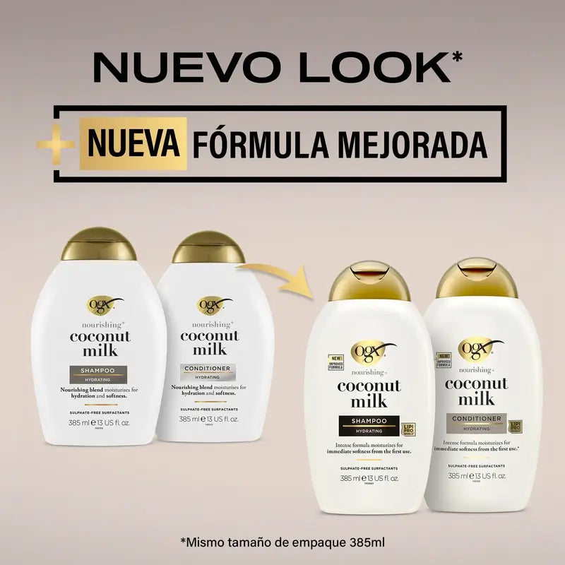 OGX Coconut Milk Shampoo, Dry Hair, 385 ml