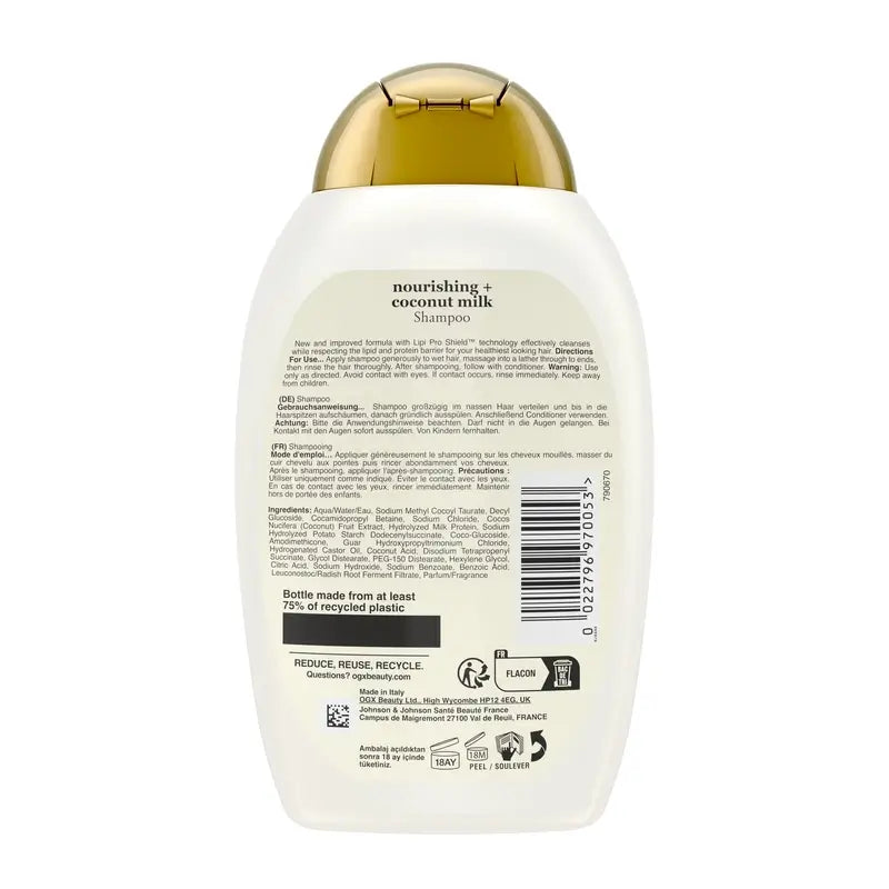 OGX Coconut Milk Shampoo, Dry Hair, 385 ml