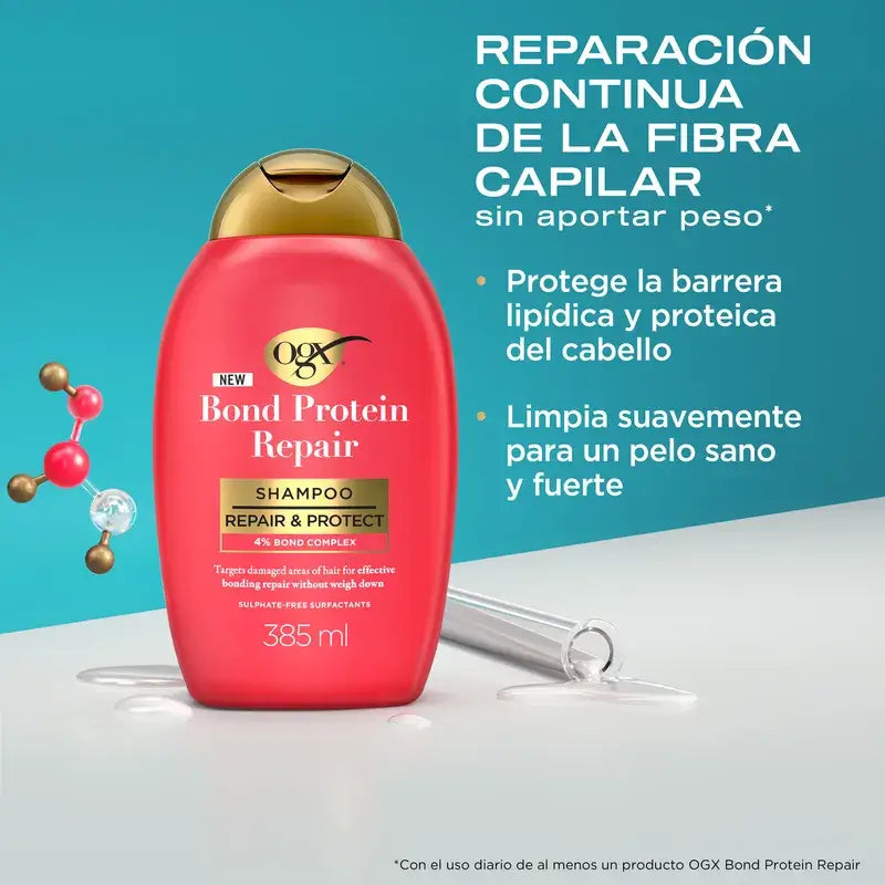 Ogx Bond Repair Shampoo, Repairing Shampoo, Sulfate-Free Hair Repair Shampoo, 385 Ml