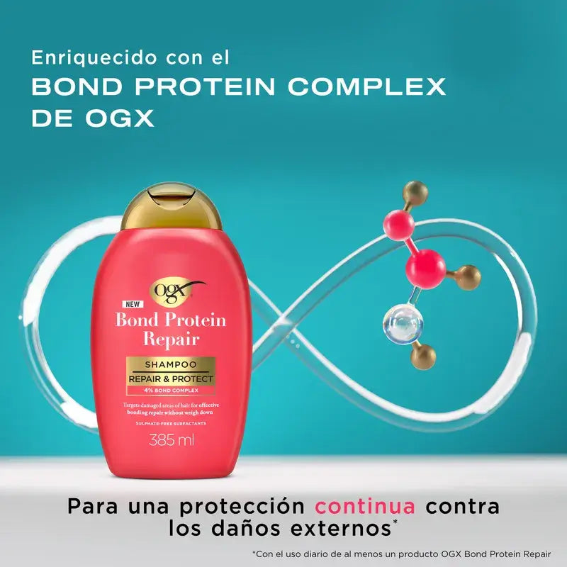 Ogx Bond Repair Shampoo, Repairing Shampoo, Sulfate-Free Hair Repair Shampoo, 385 Ml