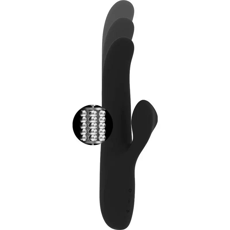 Ohmama Vibrators Vibrating Vibrator with Motion Function and Rotating Balls - Black