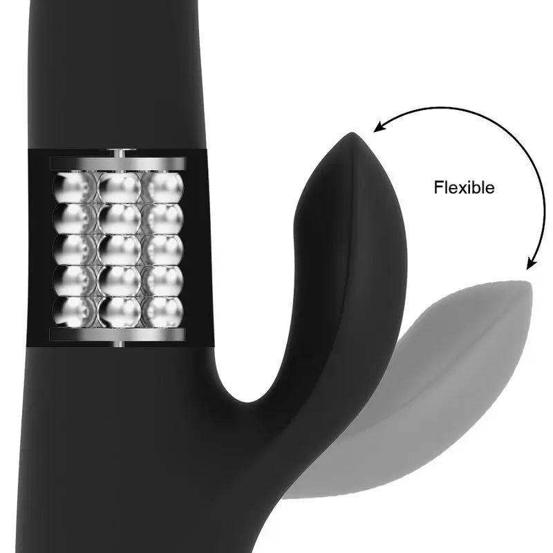 Ohmama Vibrators Vibrating Vibrator with Motion Function and Rotating Balls - Black