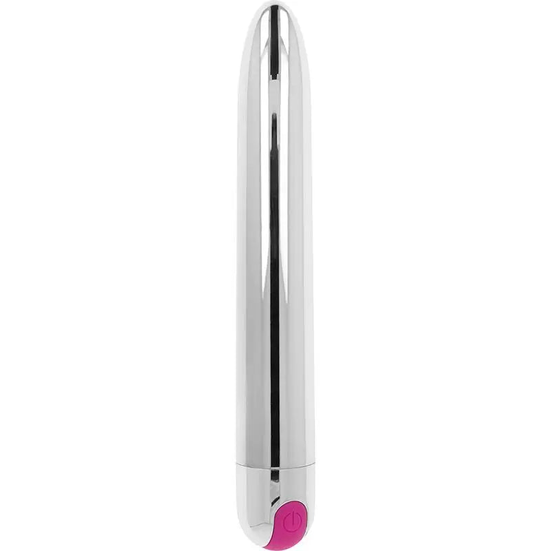 Ohmama Vibrators Rechargeable Silver Vibrator 10 Modes 18.5 Cm