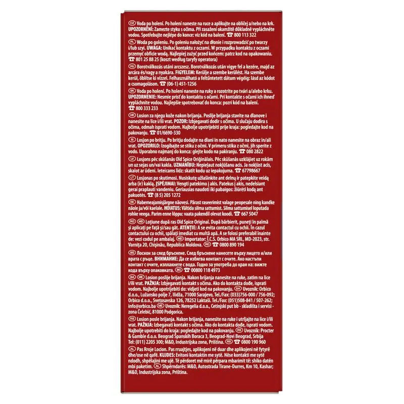 Old Spice After Shave Original 100Ml
