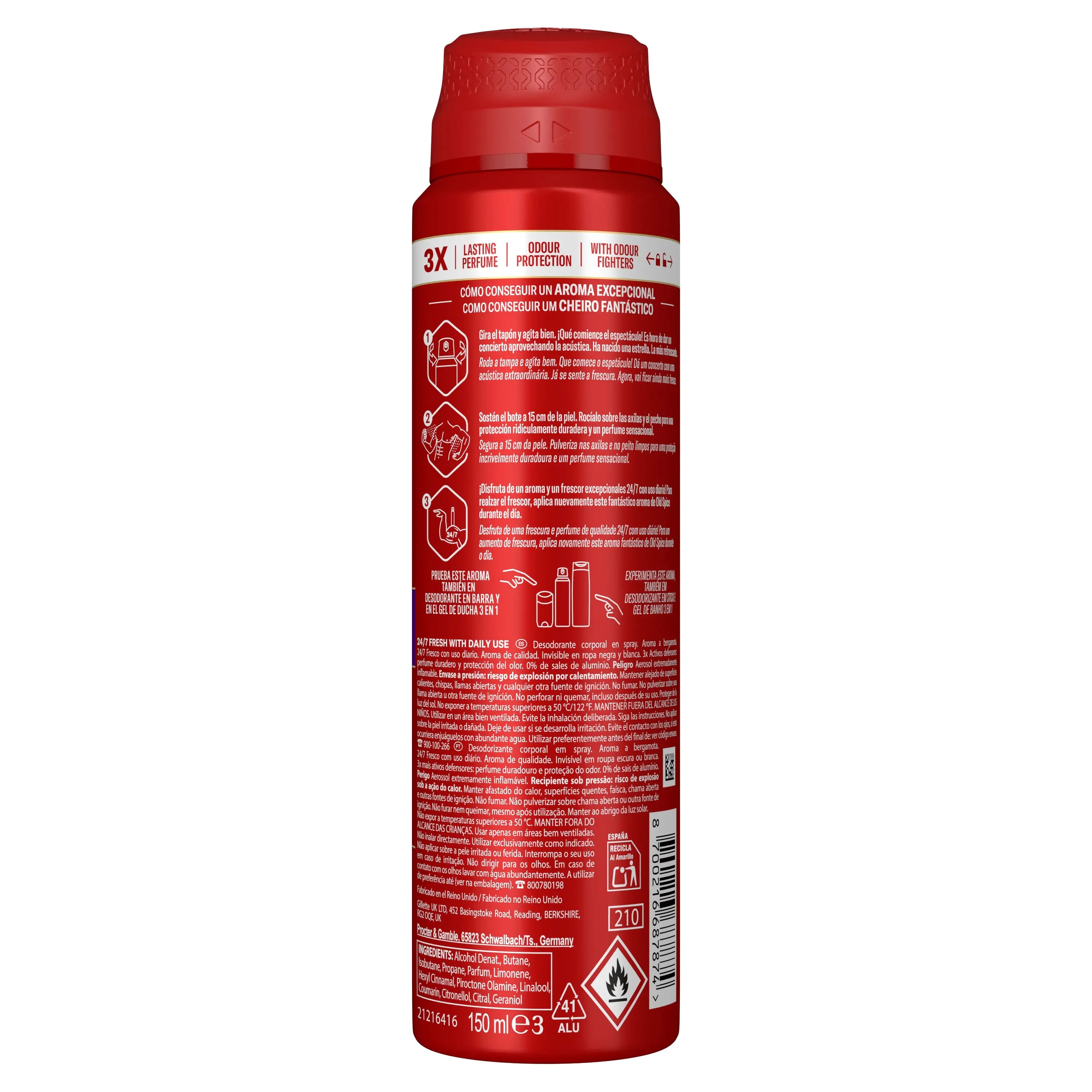 Old Spice Old Spice Rockstar Deodorant Spray, 150 ml