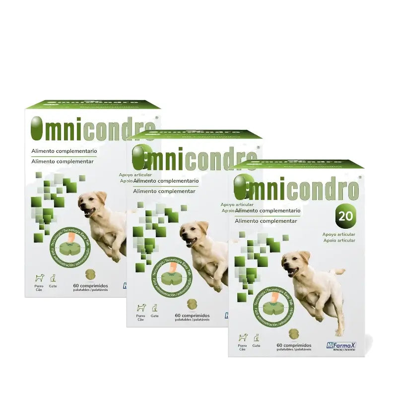 Omnicondro 20 Chondroprotector Dogs, Pack 3 x 60 Tablets