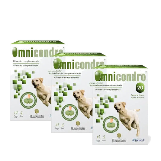 Omnicondro 20 Chondroprotector Dogs, Pack 3 x 60 Tablets