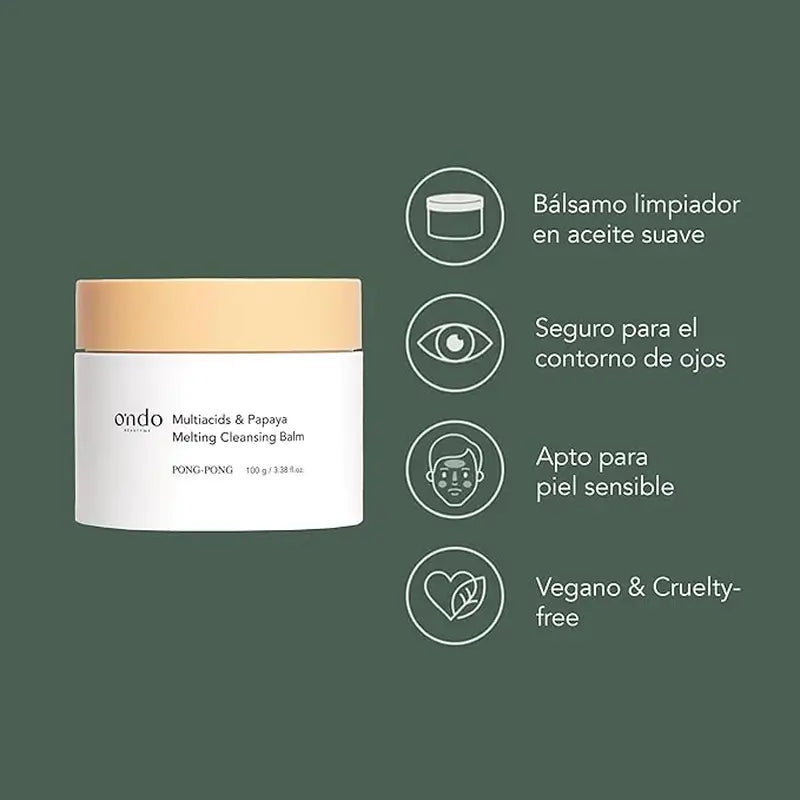 Ondo Beauty 36.5 Multiacids & Papaya Cleansing Balm, 100 gr