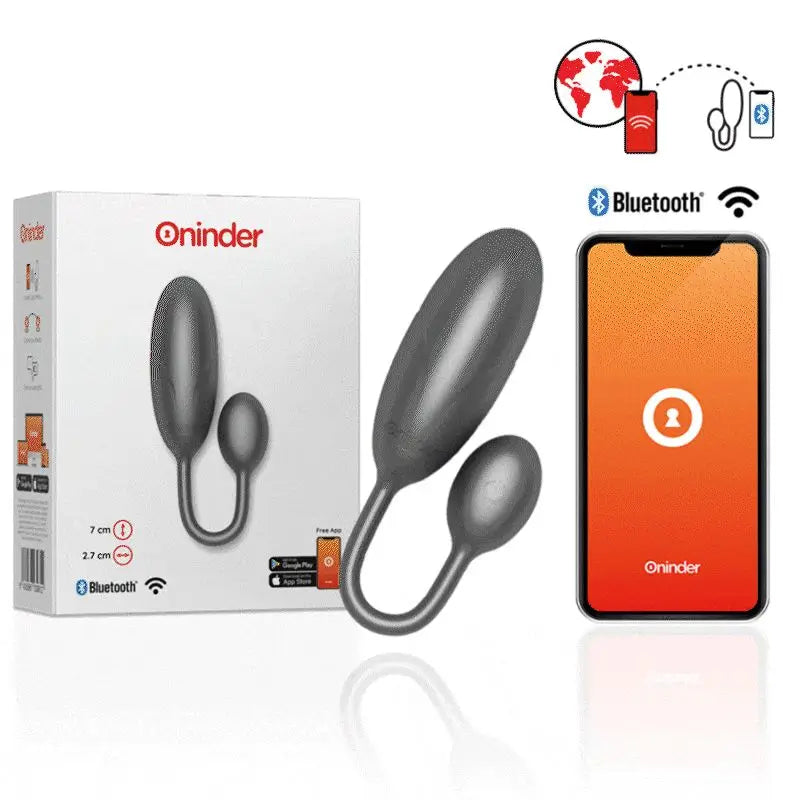 Oninder Denver Black Vibrating Egg 7 X 2.7 Cm