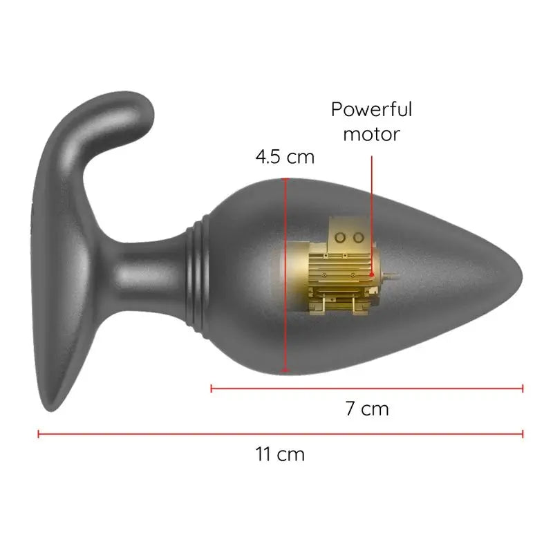 Oninder Black Vibrating Anal Plug - Free App