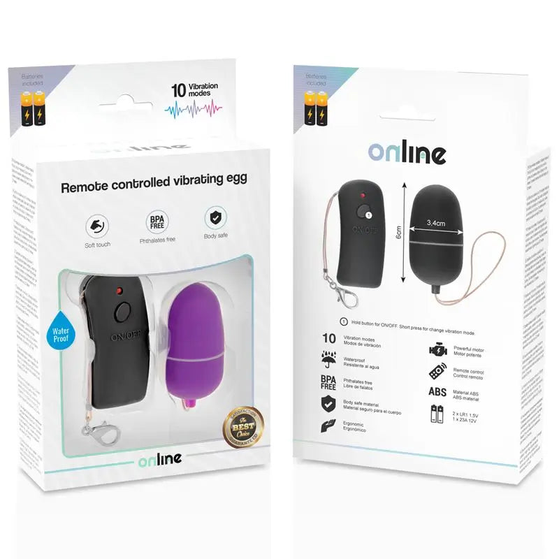 Online Remote Control Vibrating Egg - Lilac