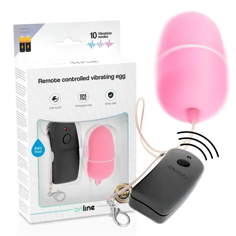 Online Remote Control Vibrating Egg - Pink
