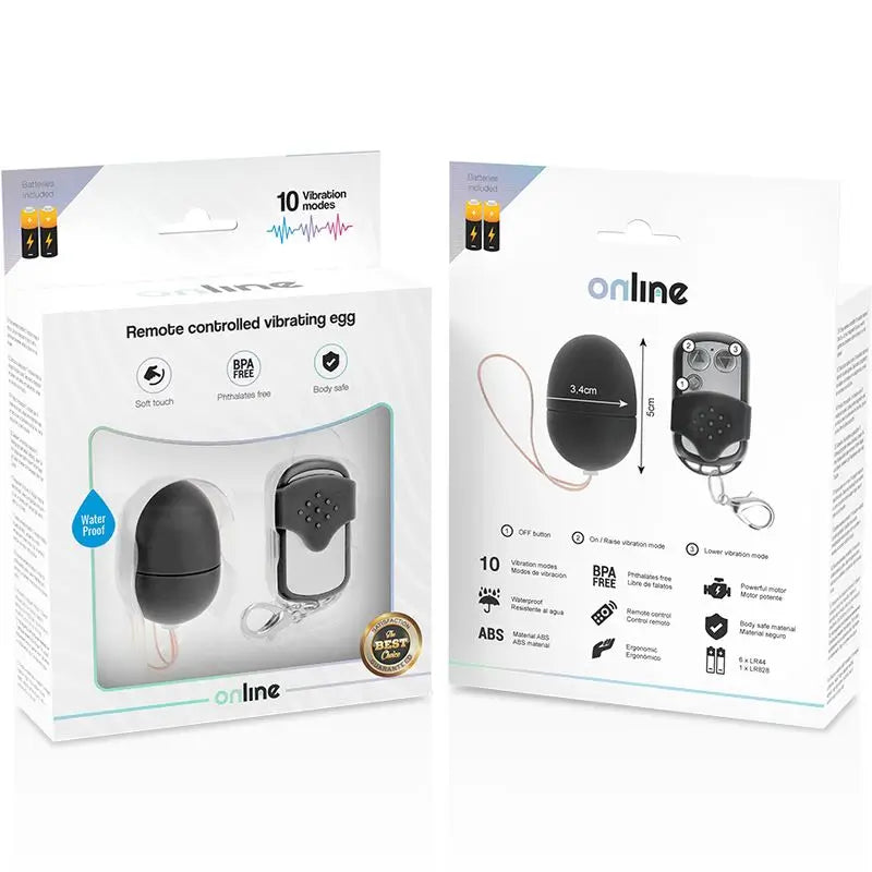 Online Remote Control Vibrating Egg S - Black