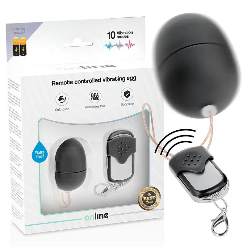 Online Remote Control Vibrating Egg S - Black