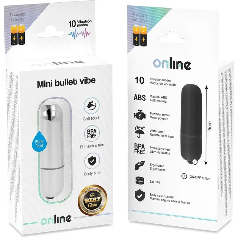 Online Mini Vibrating Bullet - Silver