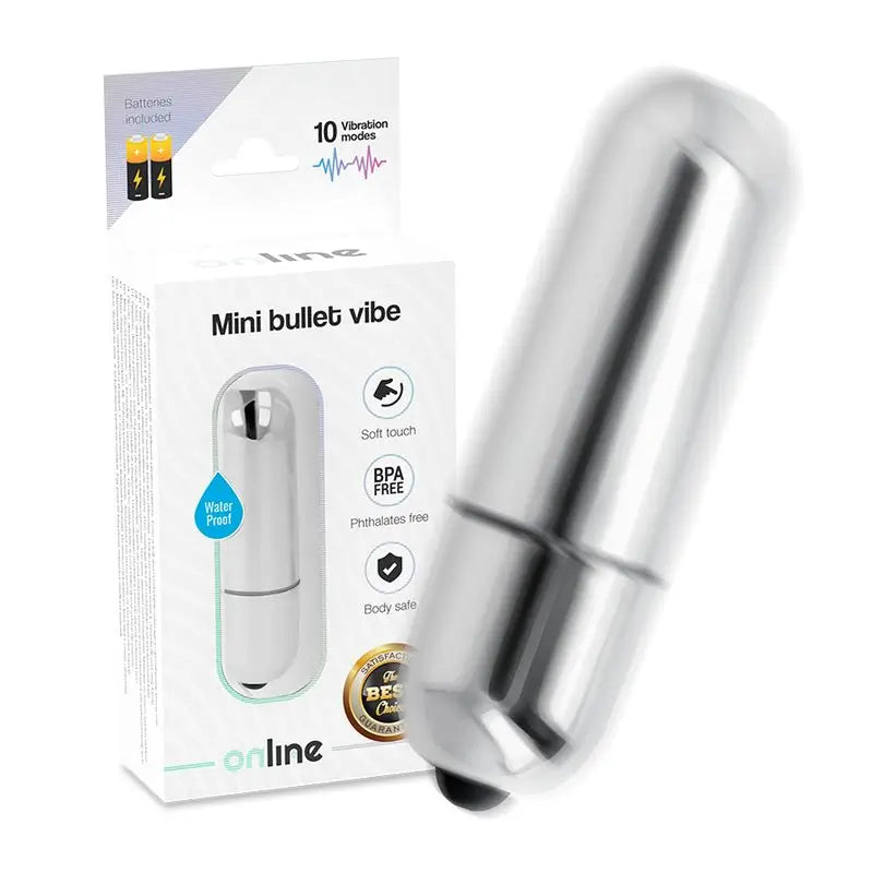 Online Mini Vibrating Bullet - Silver