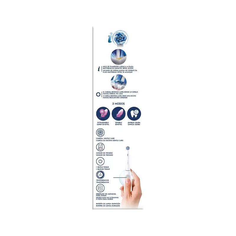 Oral B Braun Electric Toothbrush Io2 White, 2 Brush Heads, 1 pack